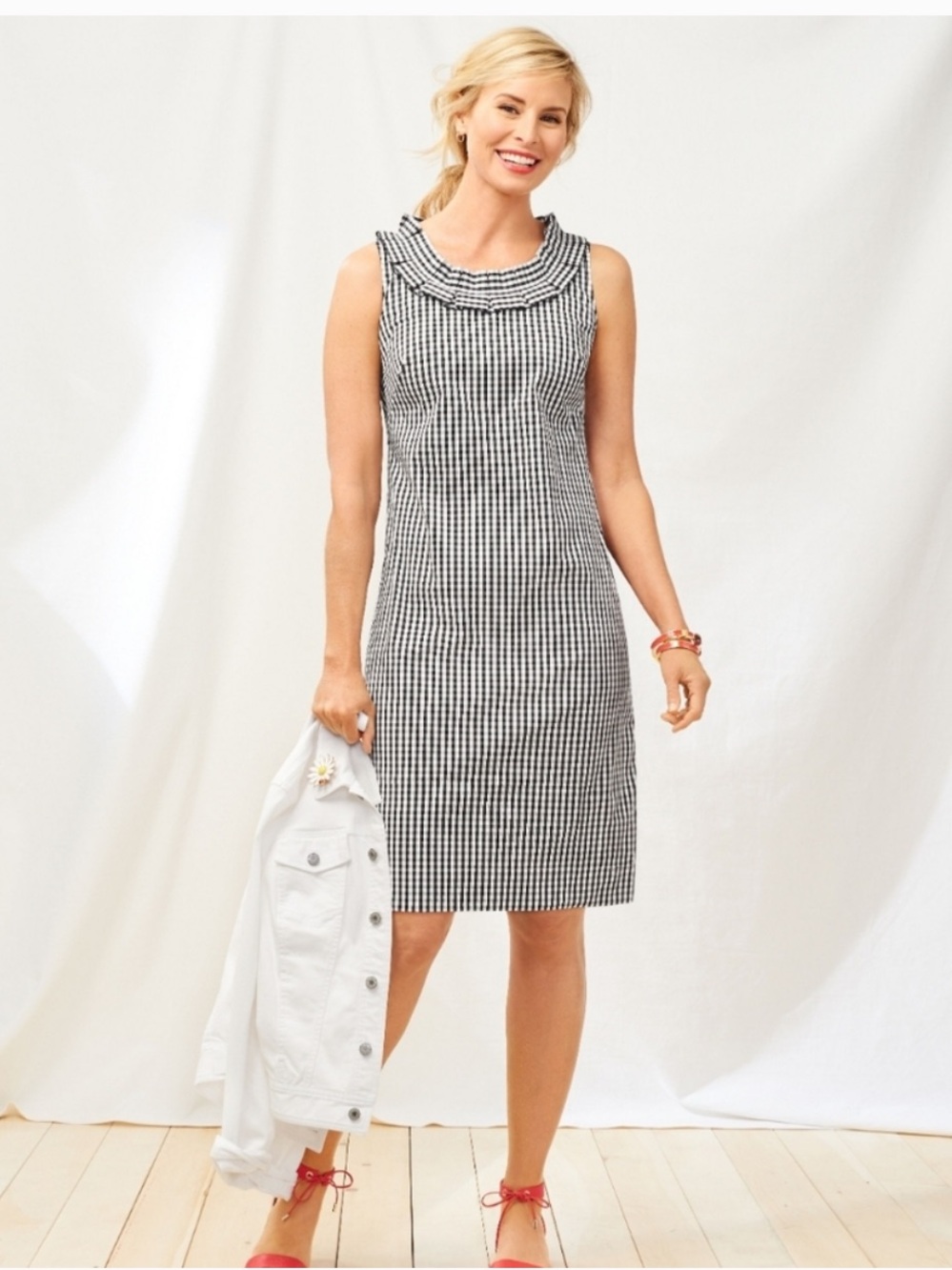 ❤️ TALBOTS BLK+WHT PRETTY DRESS~SIZE 6